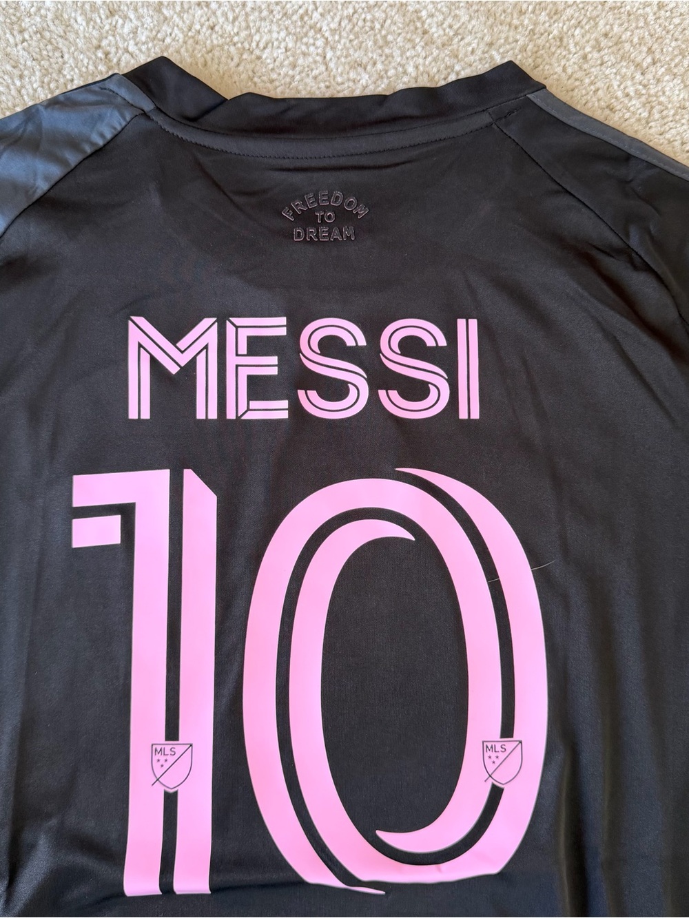 Messi #10 Adidas Black and Pink Inter Miami Mens Soccer Jersey - Picture 6 of 9